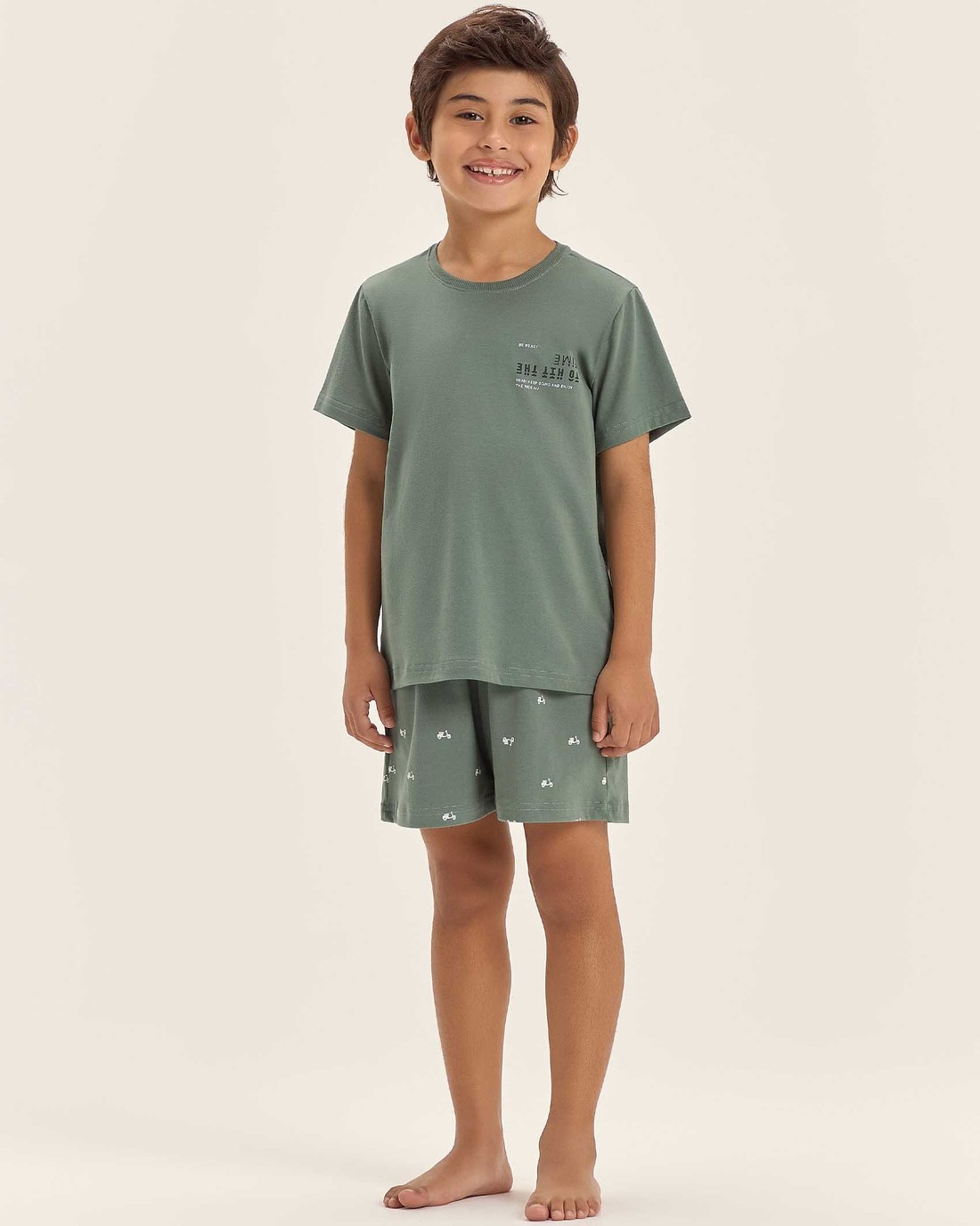 Pijama Masculino Infantil Manga Curta Com Bermuda Pijama Masculino Infantil Manga Curta Com Bermuda