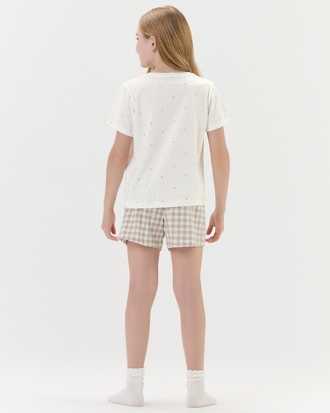 Pijama Feminino Infantil Manga Curta Com Shorts Pijama Feminino Infantil Manga Curta Com Shorts