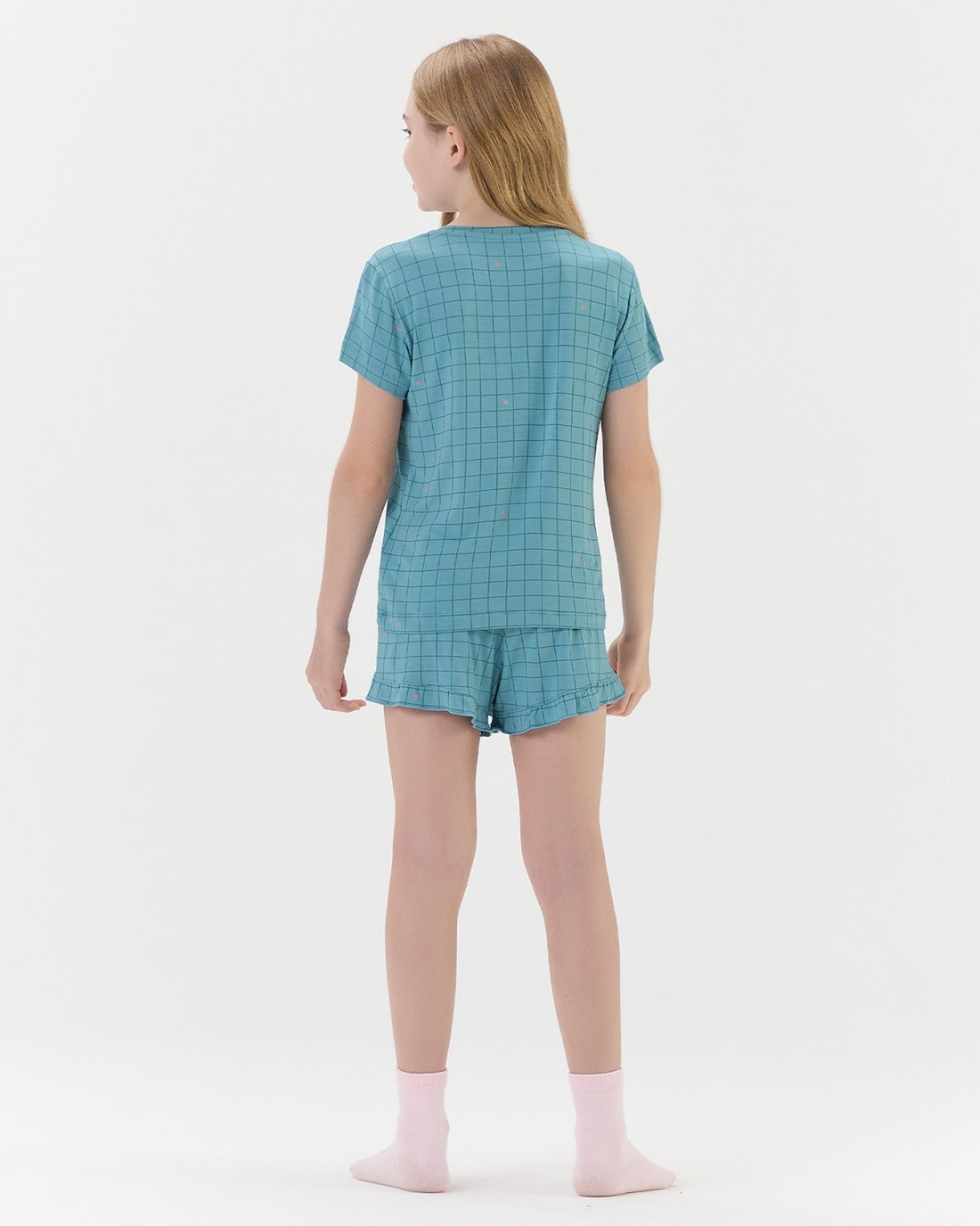 Pijama Feminino Infantil Manga Curta Com Shorts Pijama Feminino Infantil Manga Curta Com Shorts