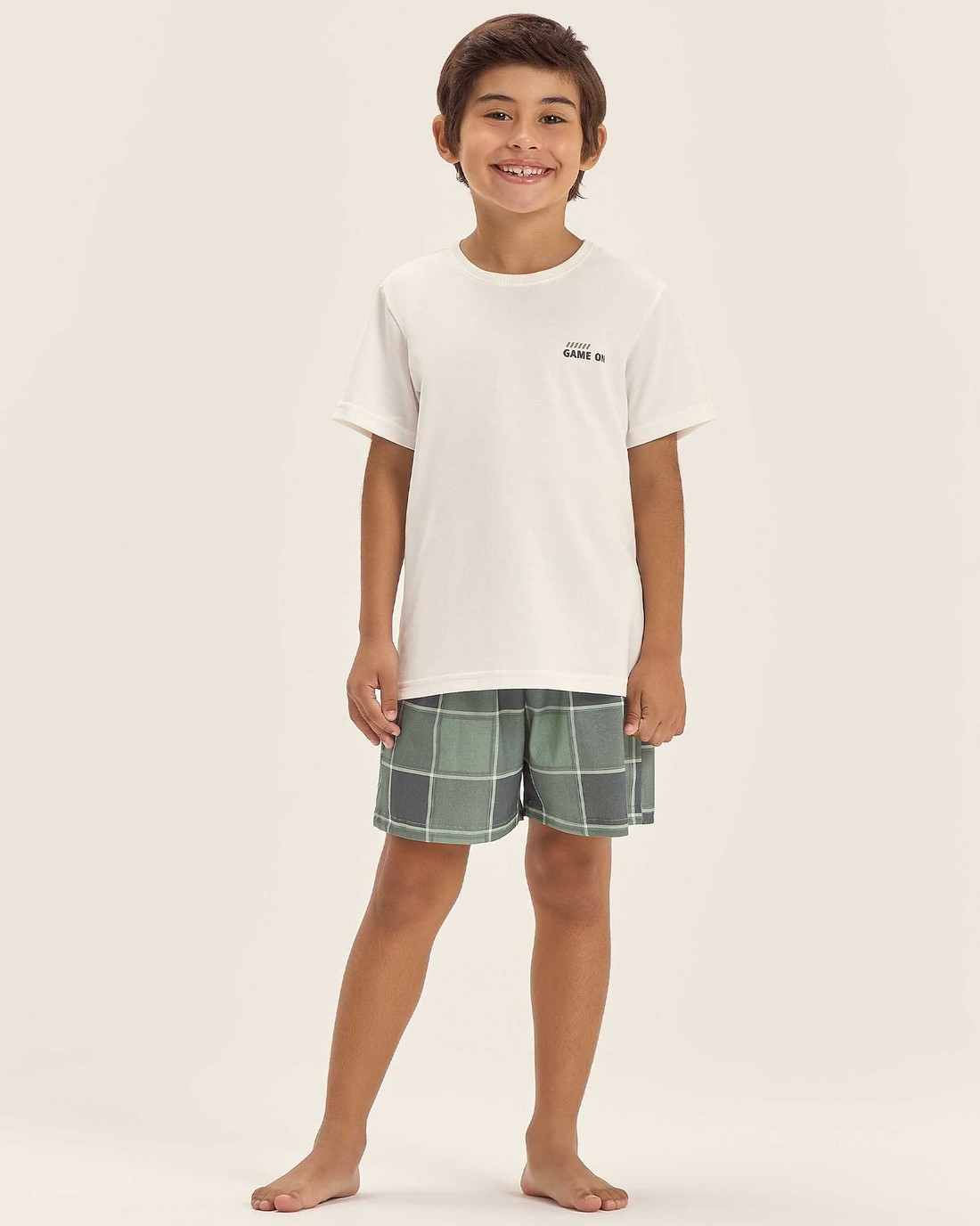 Pijama Masculino Infantil Manga Curta Com Bermuda Pijama Masculino Infantil Manga Curta Com Bermuda