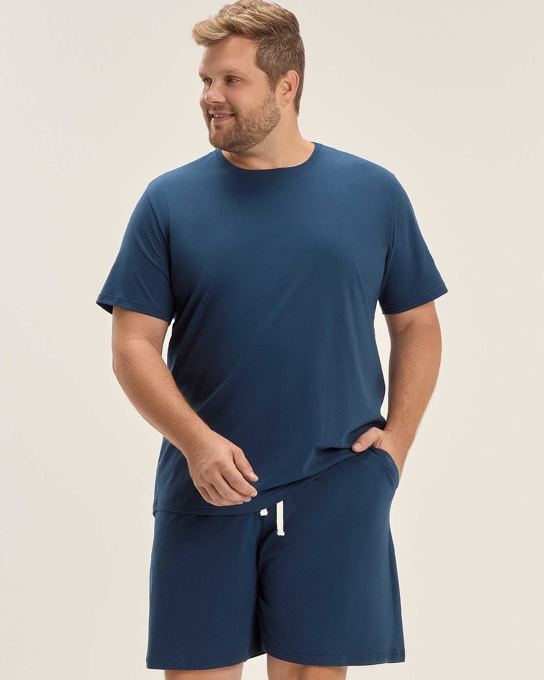 Pijama Masculino Plus Size Manga Curta Com Bermuda Pijama Masculino Plus Size Manga Curta Com Bermuda