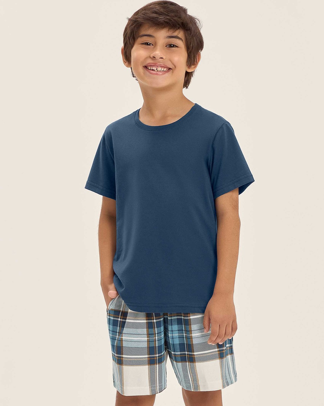 Pijama Masculino Infantil Manga Curta Com Bermuda Pijama Masculino Infantil Manga Curta Com Bermuda
