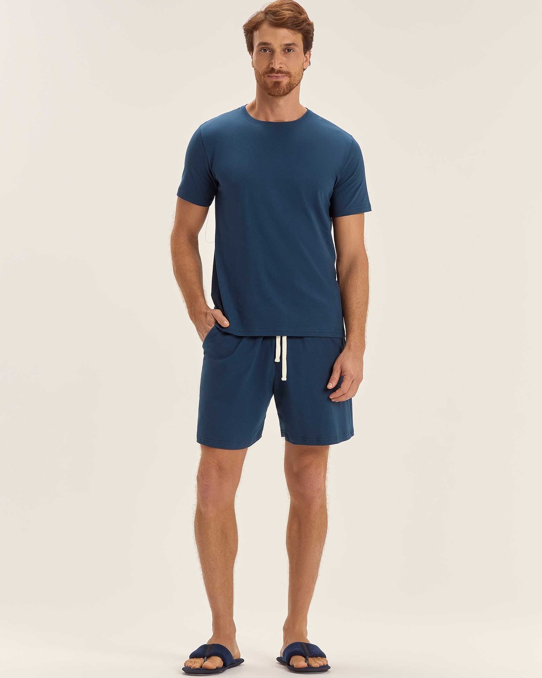 Pijama Masculino Manga Curta Com Bermuda Pijama Masculino Manga Curta Com Bermuda