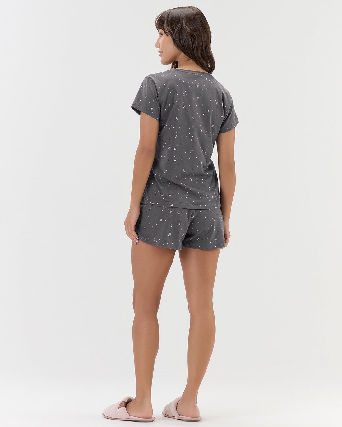 Pijama Feminino Manga Curta com Shorts Pijama Feminino Manga Curta com Shorts