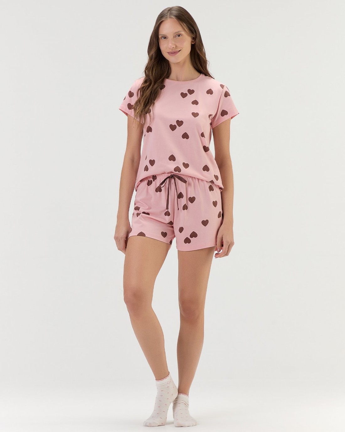 Pijama Feminino Manga Curta Com Shorts Pijama Feminino Manga Curta Com Shorts