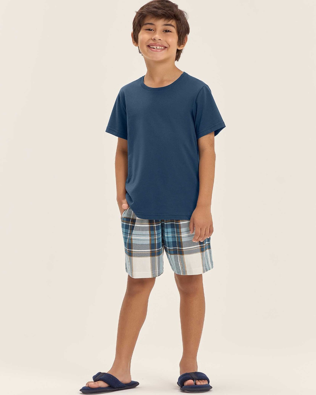 Pijama Masculino Infantil Manga Curta Com Bermuda Pijama Masculino Infantil Manga Curta Com Bermuda