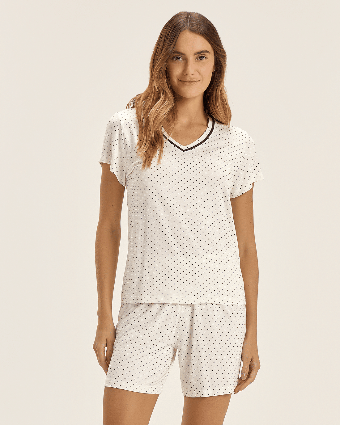 Pijama Feminino Manga Curta Com Shorts Pijama Feminino Manga Curta Com Shorts
