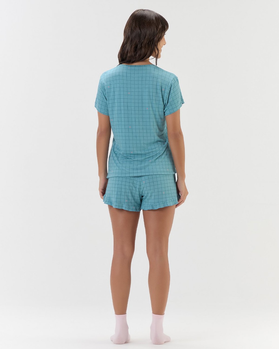 Pijama Feminino Manga Curta com Shorts Pijama Feminino Manga Curta com Shorts