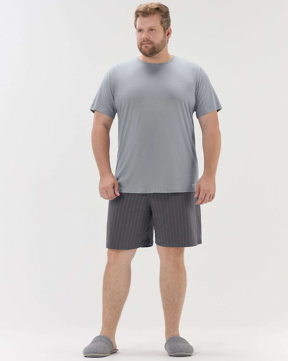 Pijama Masculino Manga Curta Com Bermuda Plus Size Pijama Masculino Manga Curta Com Bermuda Plus Size