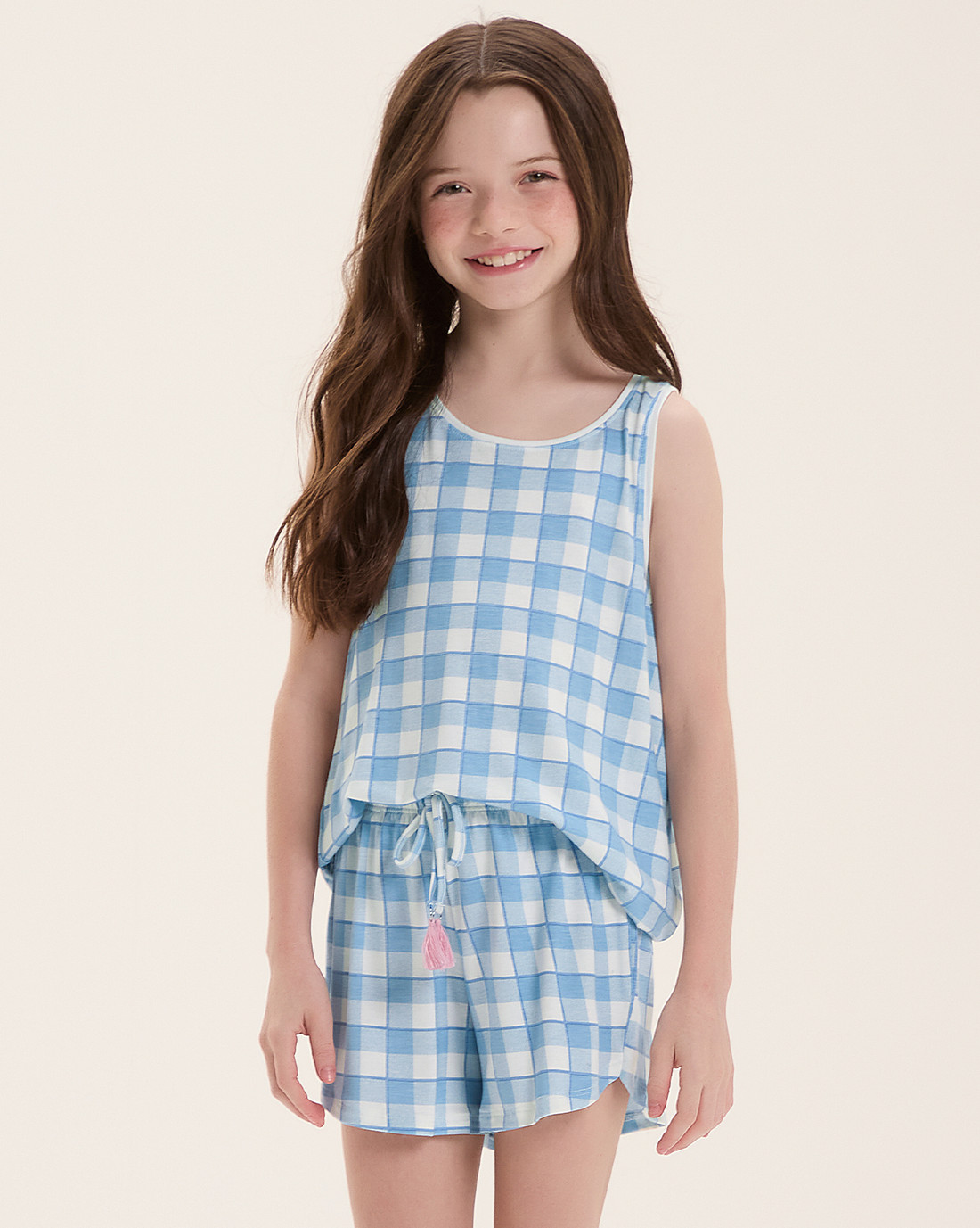 Pijama Infantil Feminino Regata Com Shorts