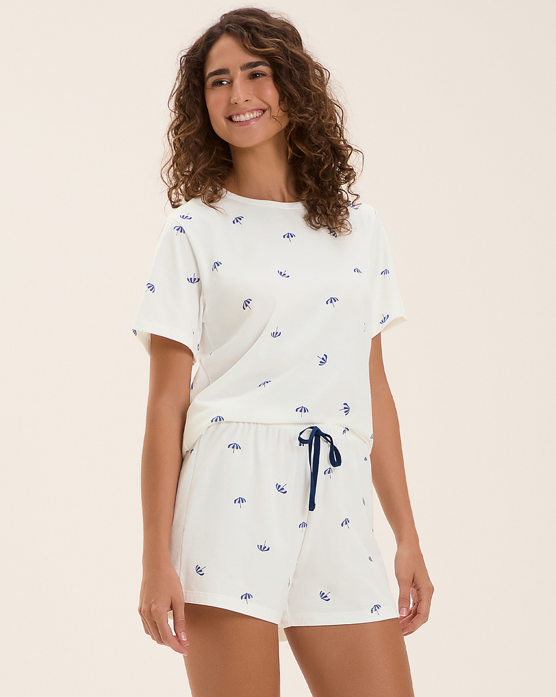 Pijama Feminino Manga Curta Com Shorts Pijama Feminino Manga Curta Com Shorts