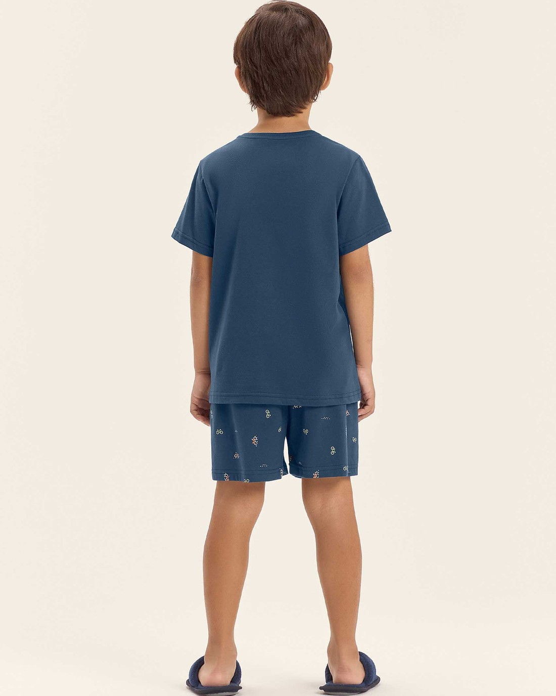 Pijama Masculino Infantil Manga Curta Com Bermuda Pijama Masculino Infantil Manga Curta Com Bermuda