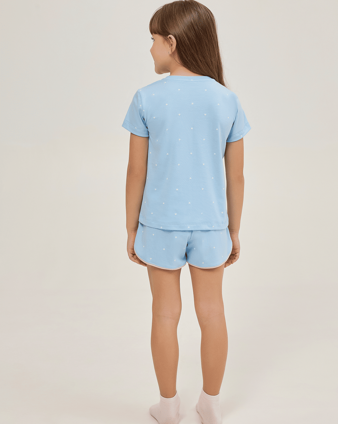 Pijama Feminino Infantil Manga Curta Com Short Pijama Feminino Infantil Manga Curta Com Short