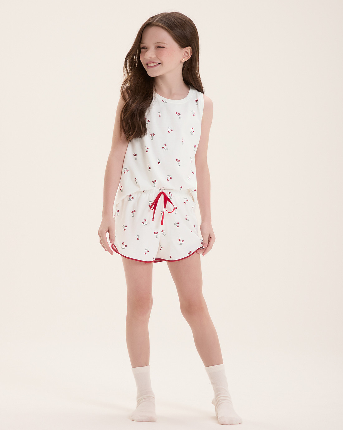 Pijama Feminino Infantil Regata Com Shorts Pijama Feminino Infantil Regata Com Shorts