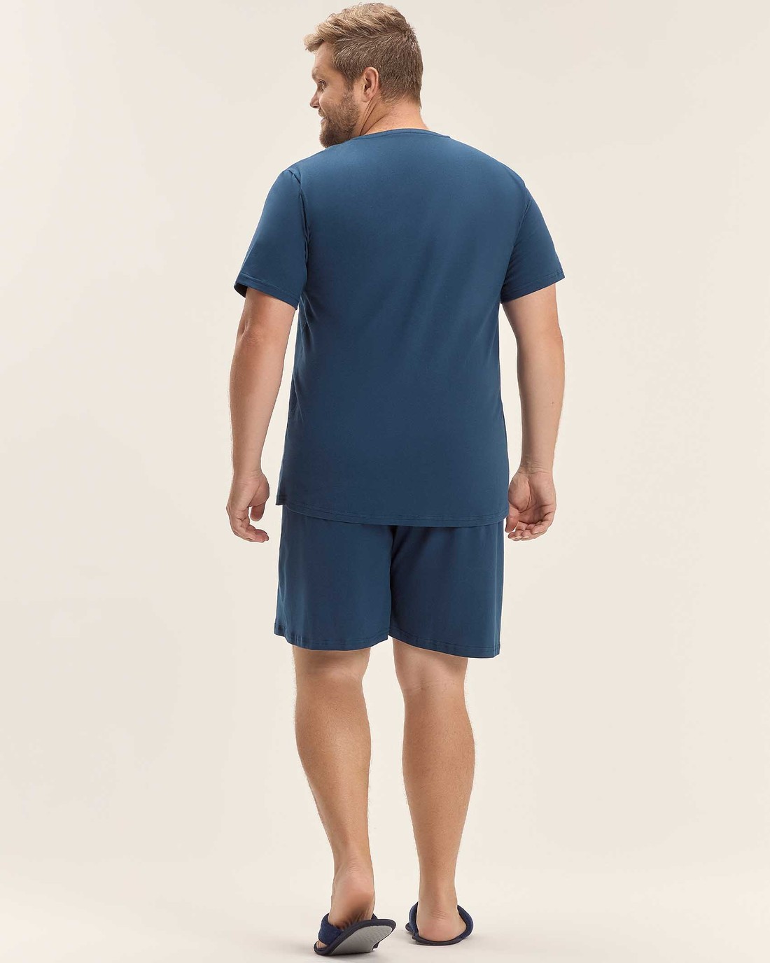 Pijama Masculino Plus Size Manga Curta Com Bermuda Pijama Masculino Plus Size Manga Curta Com Bermuda