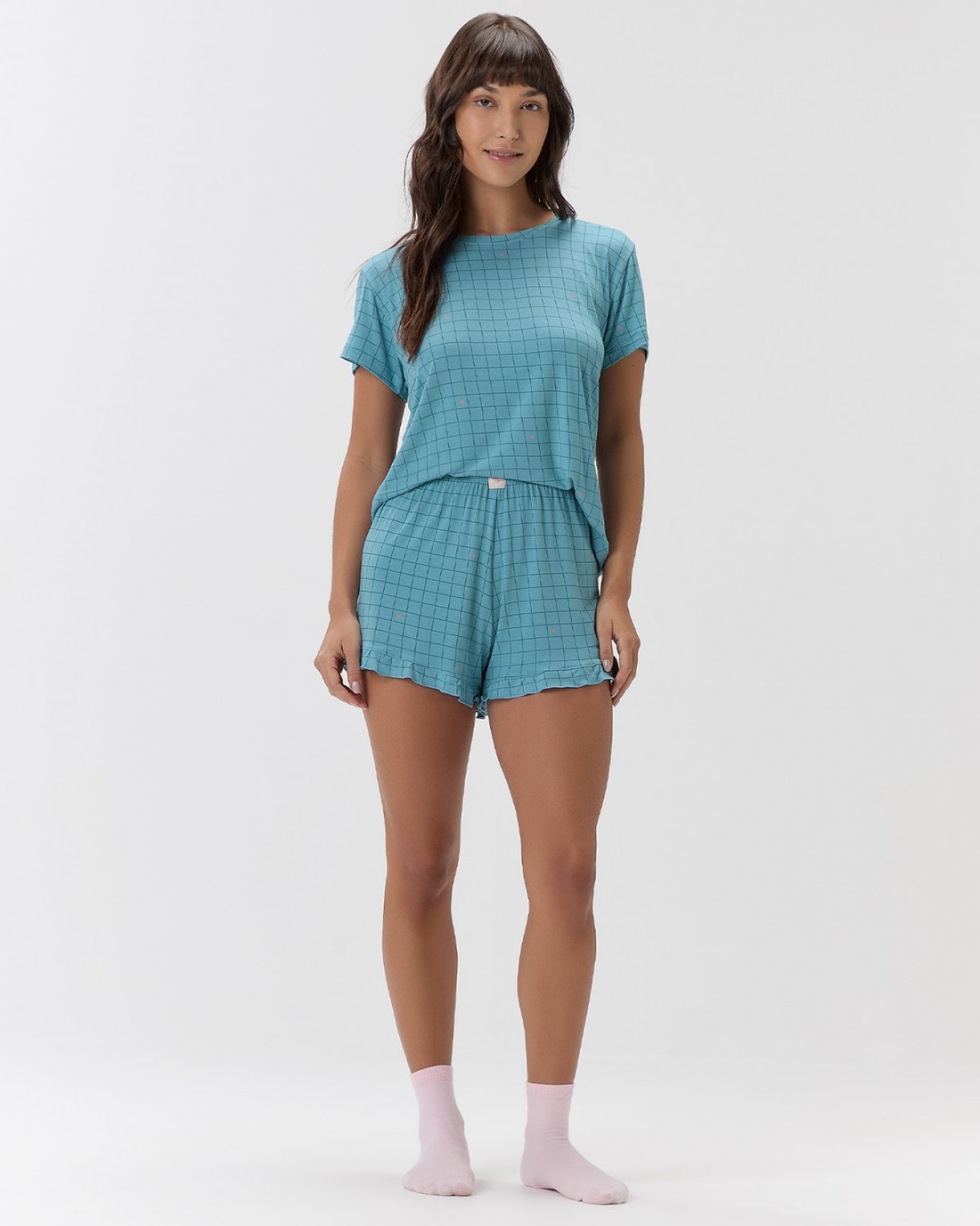 Pijama Feminino Manga Curta com Shorts Pijama Feminino Manga Curta com Shorts