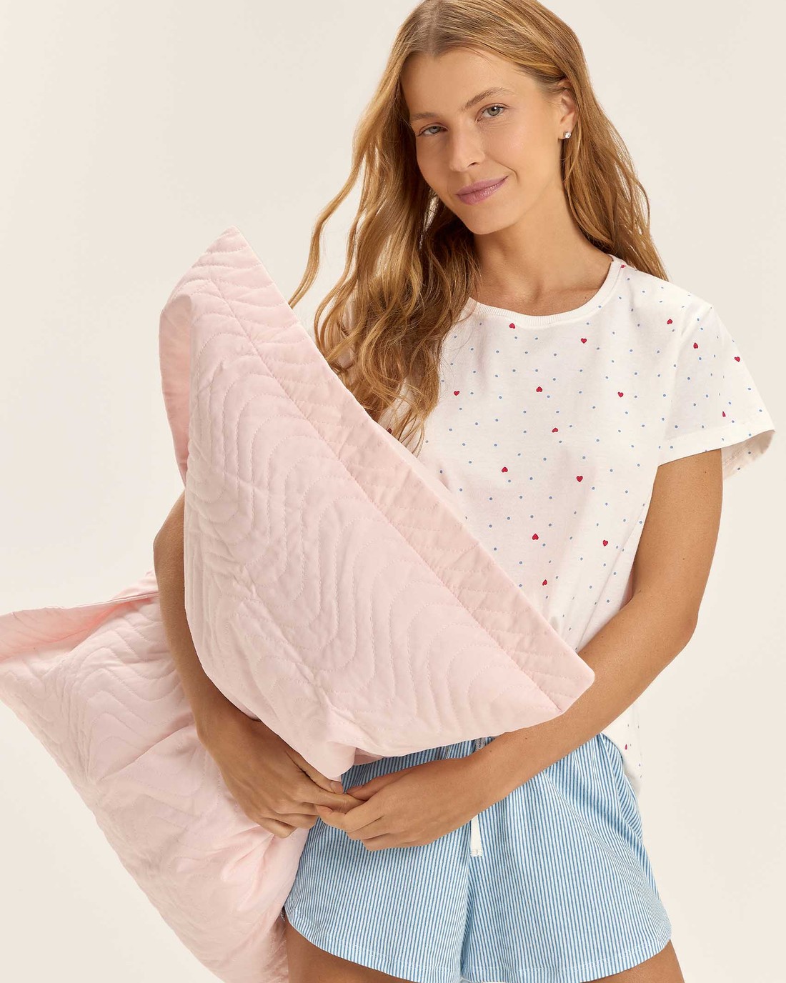 Pijama Feminino Manga Curta Com Shorts