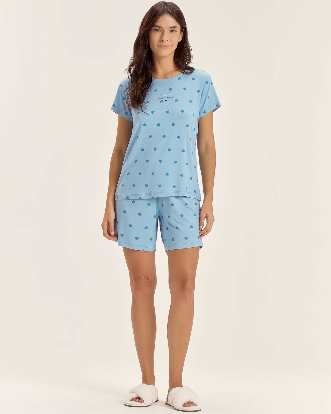 Pijama Feminino Manga Curta Com Shorts Pijama Feminino Manga Curta Com Shorts