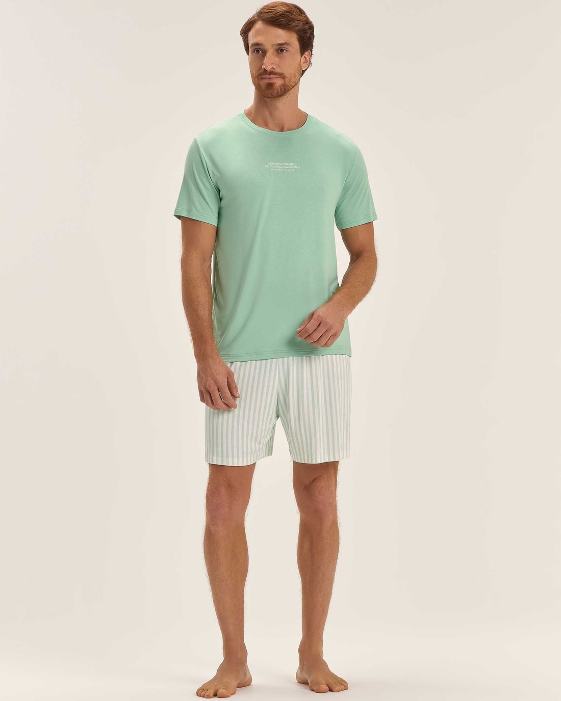 Pijama Masculino Manga Curta Com Bermuda Pijama Masculino Manga Curta Com Bermuda