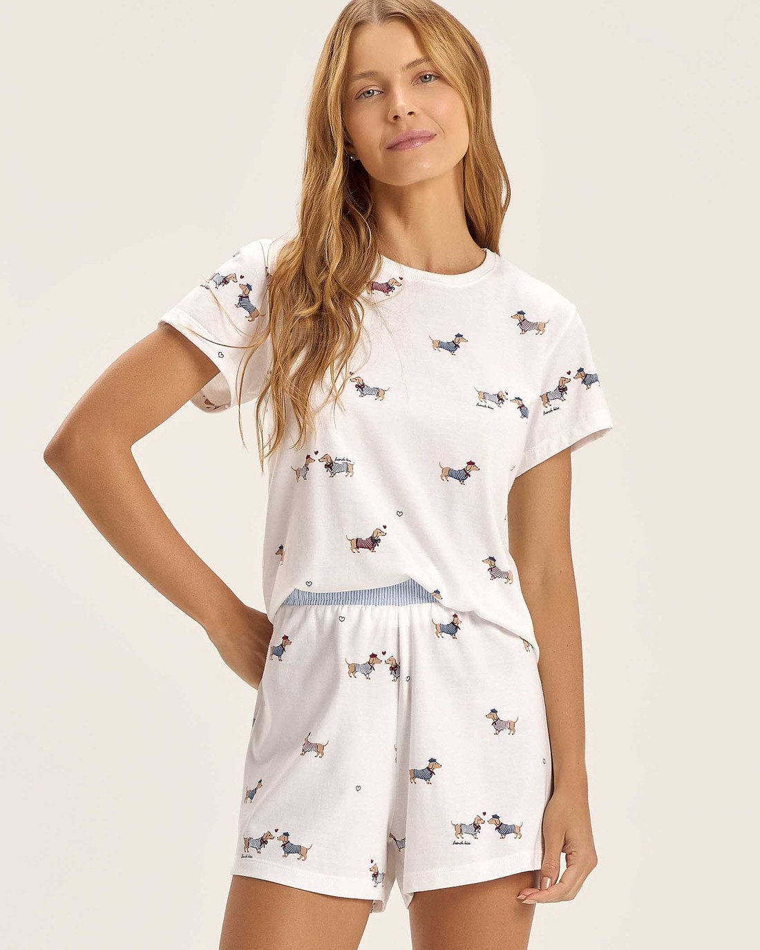 Pijama Feminino Manga Curta Com Shorts Pijama Feminino Manga Curta Com Shorts