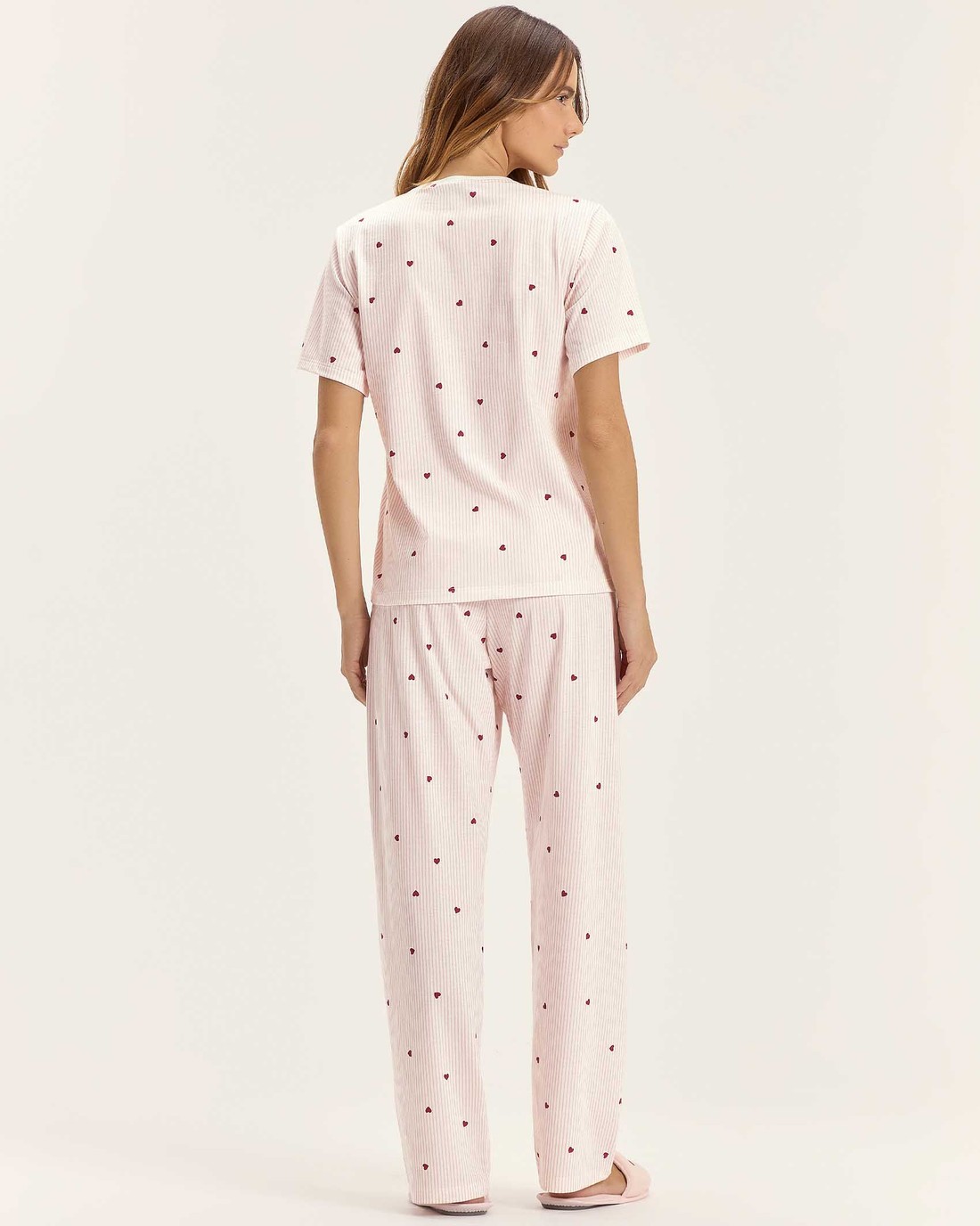 Pijama Feminino Manga Curta Com Calça Pijama Feminino Manga Curta Com Calça