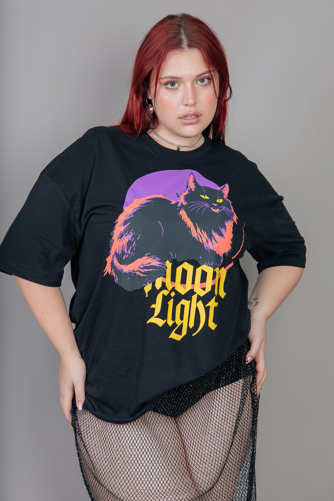 CAMISETA T-SHIRT VINTAGE PRETA MOON LIGHT CAMISETA T-SHIRT VINTAGE PRETA MOON LIGHT