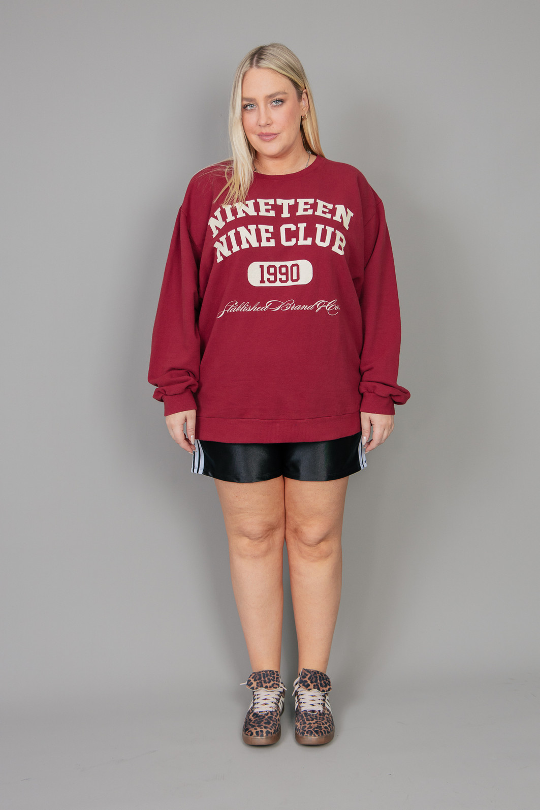 CASACO OVERSIZED DE MOLETOM BORGONHA NINETEEN