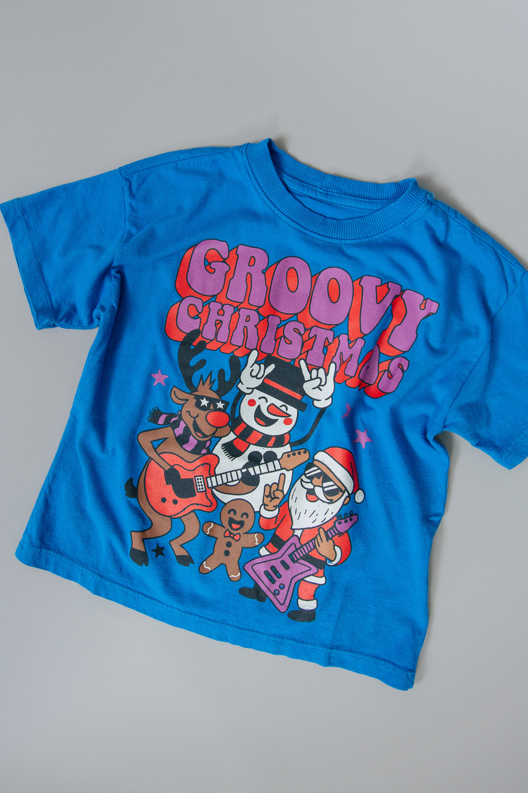 CAMISETA T-SHIRT INFANTIL AZUL GROOVY