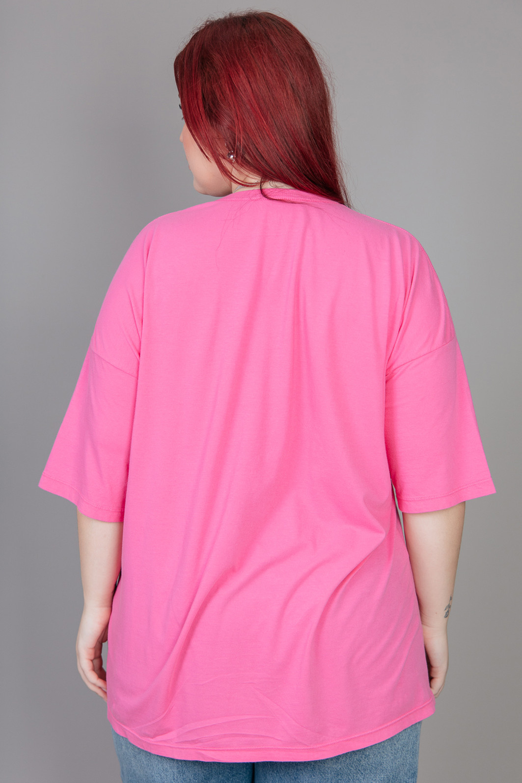 CAMISETA T-SHIRT OVERSIZED ROSA DISCO CAMISETA T-SHIRT OVERSIZED ROSA DISCO