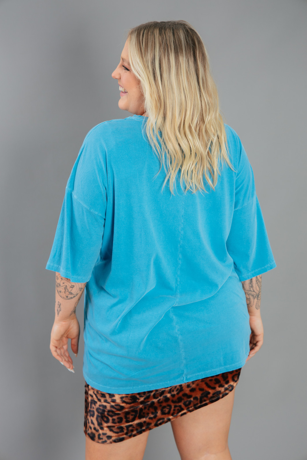 CAMISETA T-SHIRT OVERSIZED AZUL DOWNTOWN