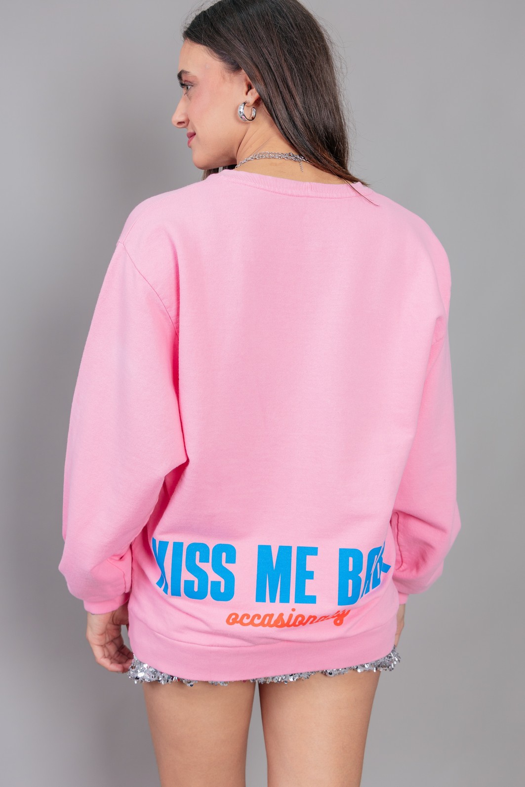 CASACO DE MOLETOM ROSA KISS DISCO CASACO DE MOLETOM ROSA KISS DISCO