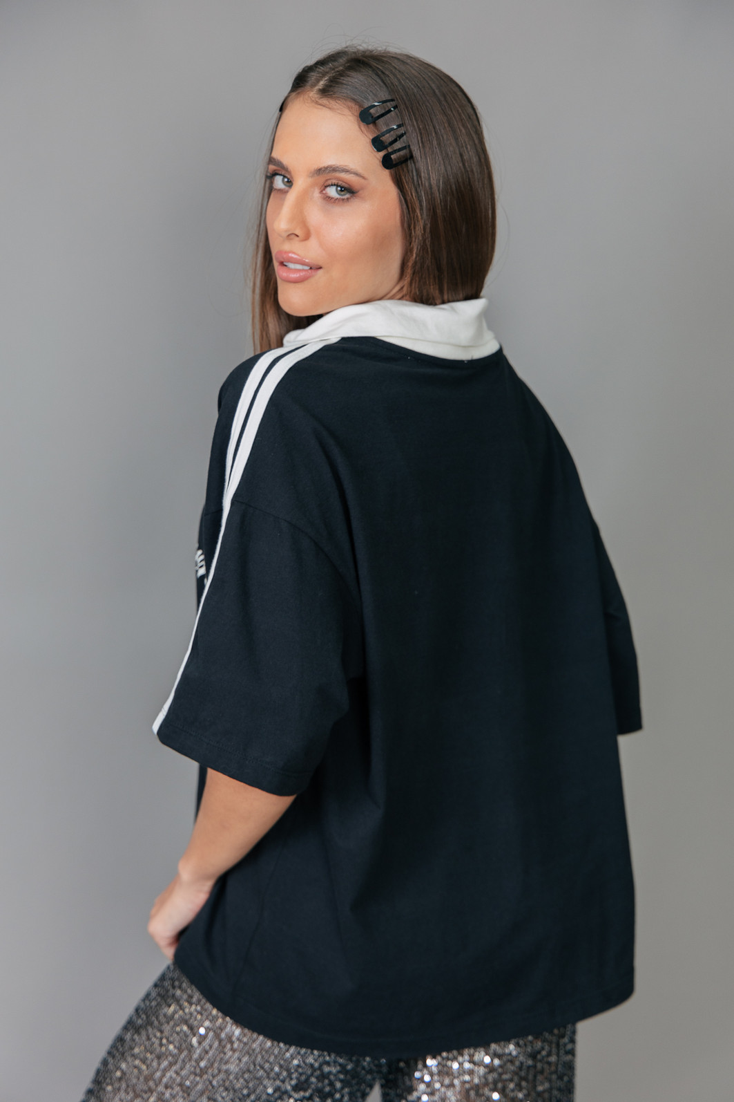 T-SHIRT OVERSIZED ESPORTIVA COM GOLA  DOWNTOWN TEAM