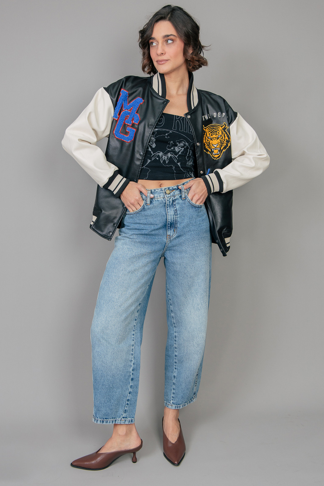 CALÇA JEANS BARREL CINTURA MÉDIA CALÇA JEANS BARREL CINTURA MÉDIA