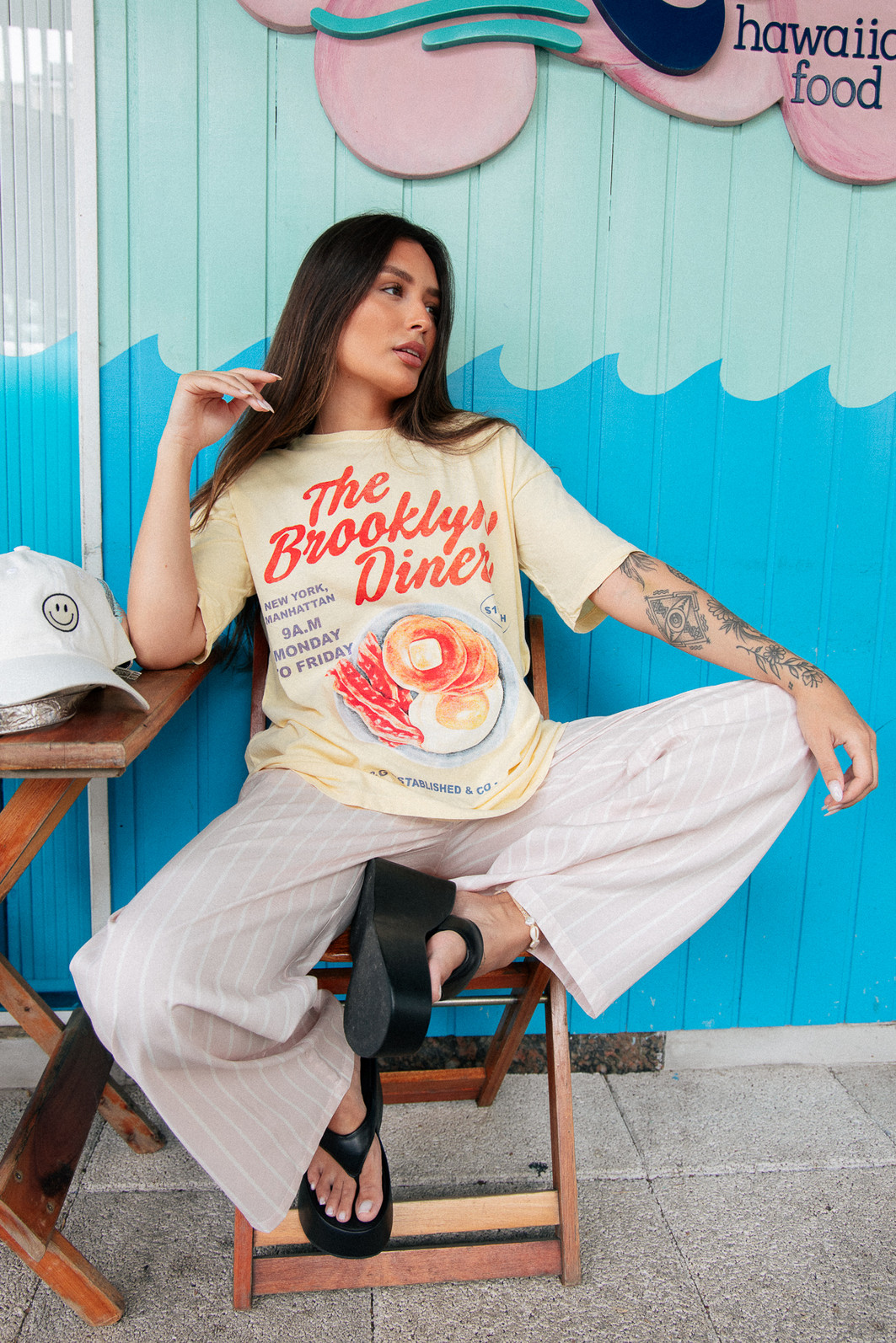 CAMISETA T-SHIRT OVERSIZED AMARELA THE BROOKLYN