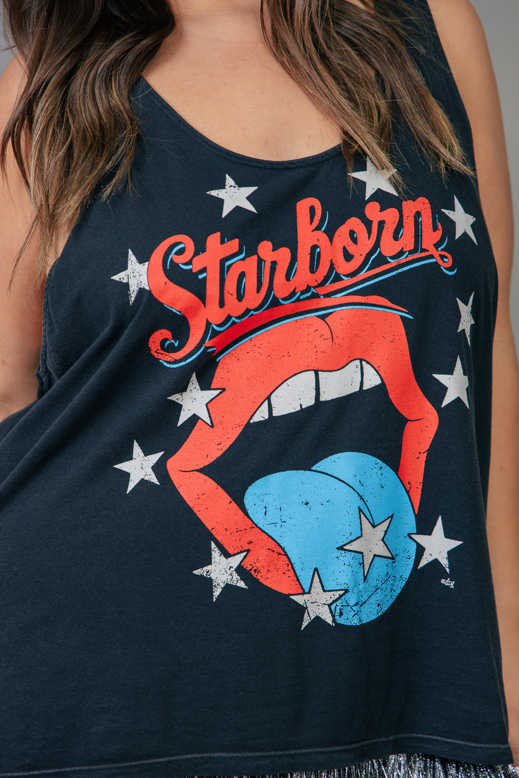 REGATA AMPLA PRETA  COM SILK STARBORN