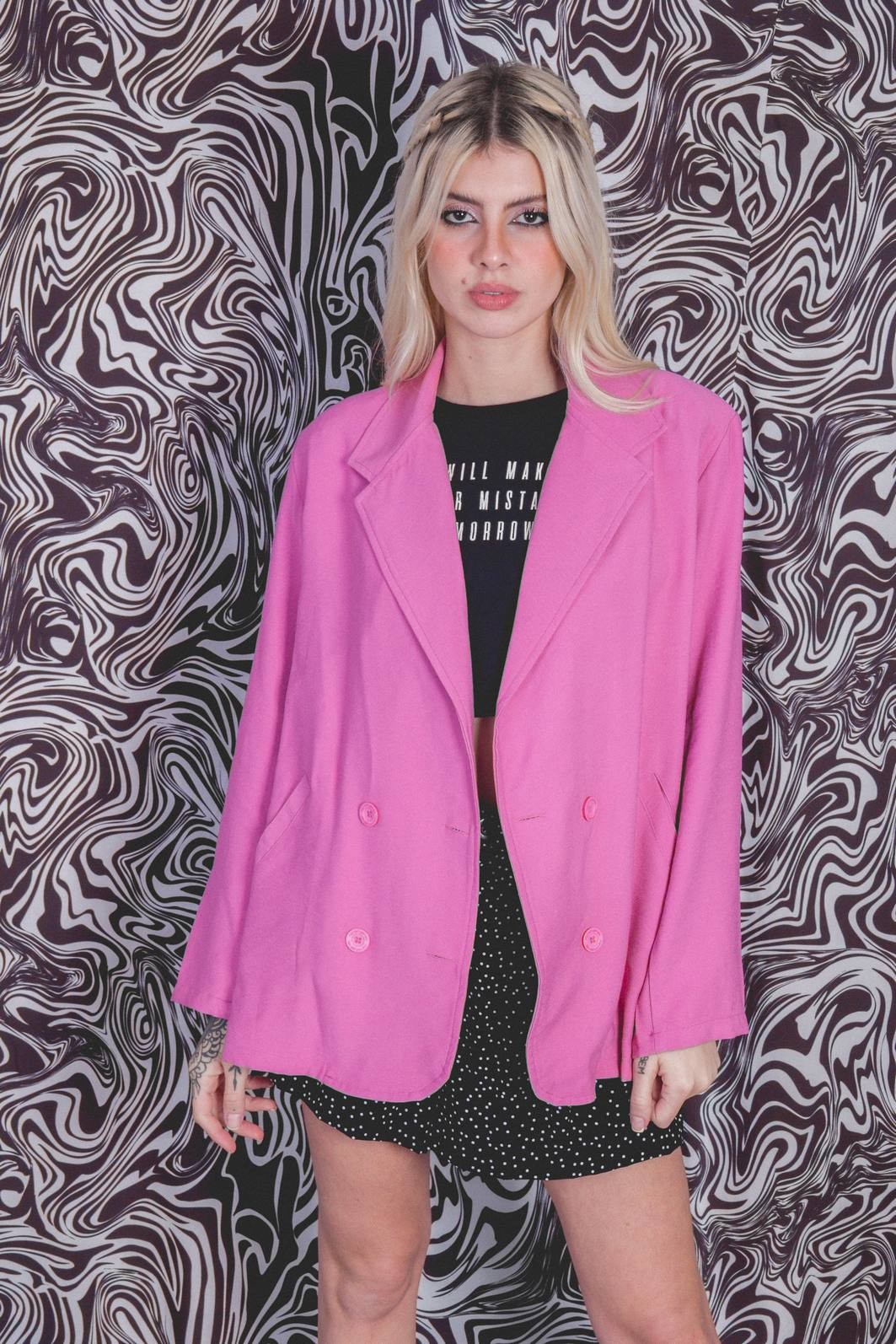 BLAZER ROSA NINA OVERSIZED