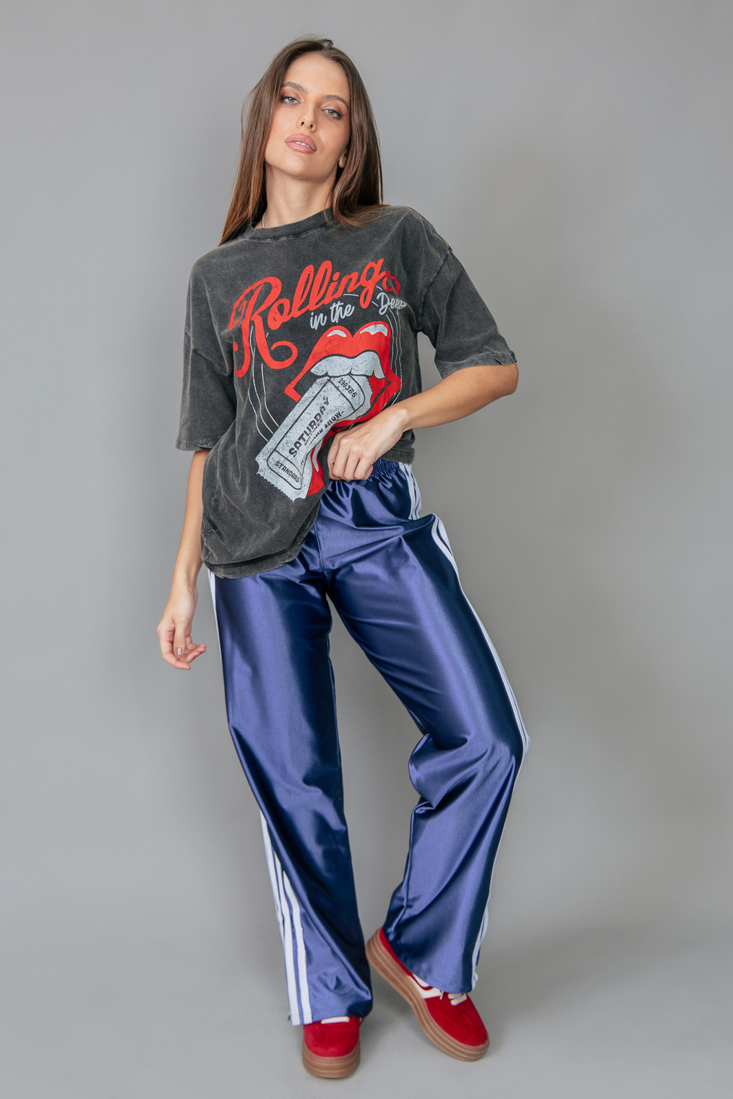 CALÇA SPORT AZUL COM LISTRAS CALÇA SPORT AZUL COM LISTRAS