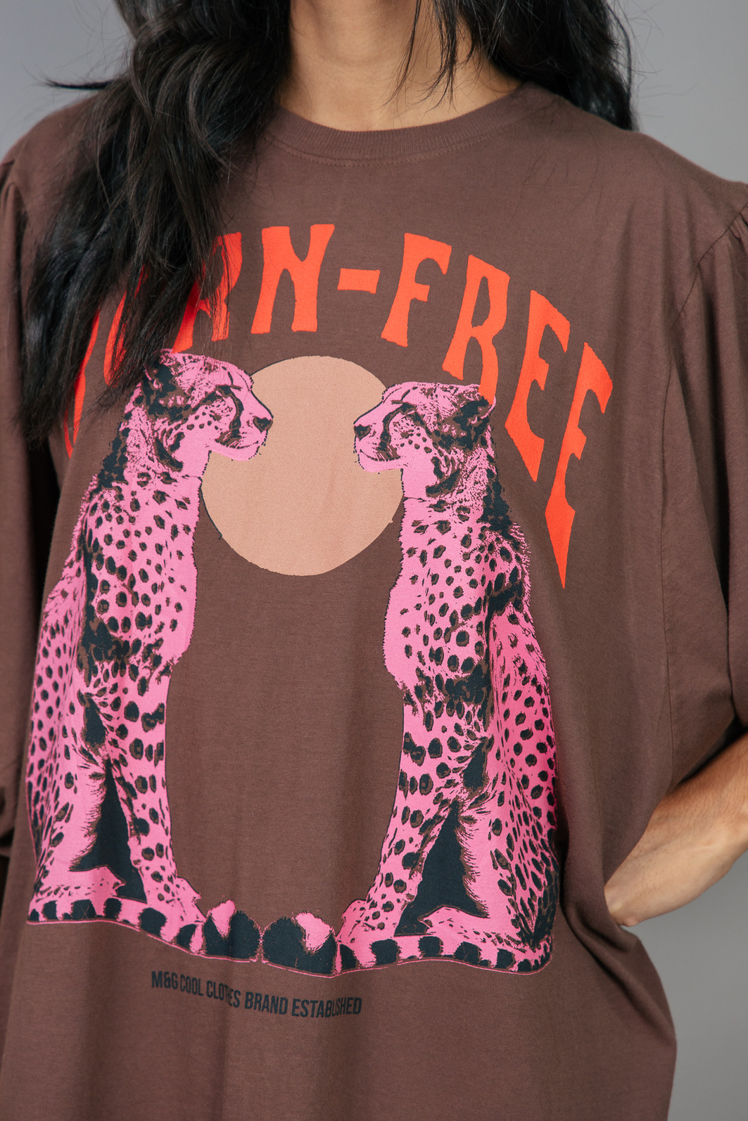 VESTIDO AMPLO COM MANGA BUFANTE BORN FREE