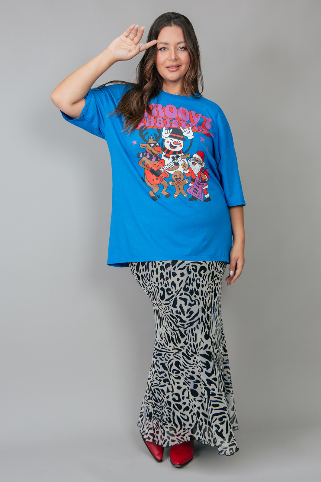 CAMISETA T-SHIRT VINTAGE AZUL GROOVY