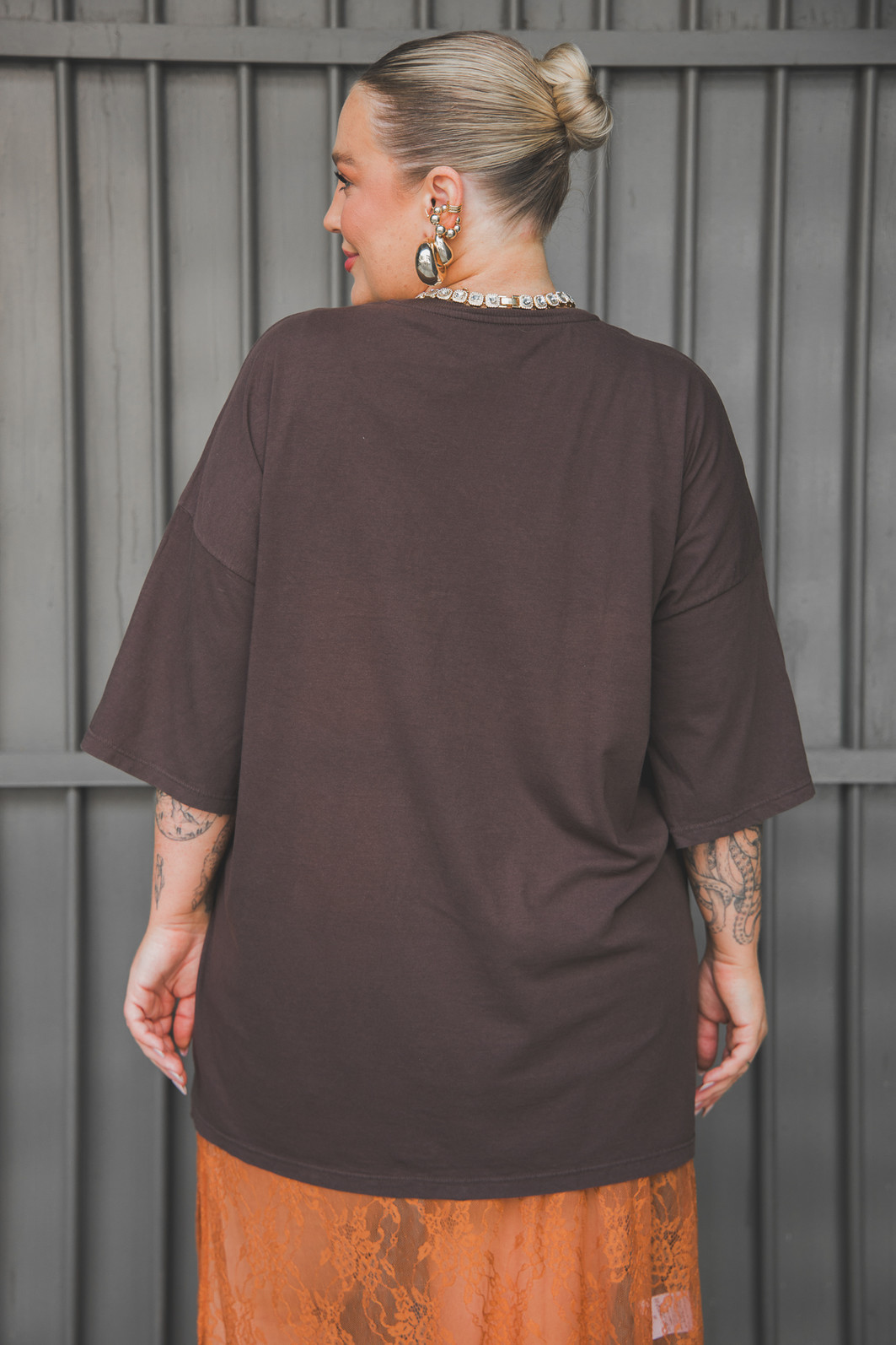 CAMISETA T-SHIRT VINTAGE MARROM MOOD