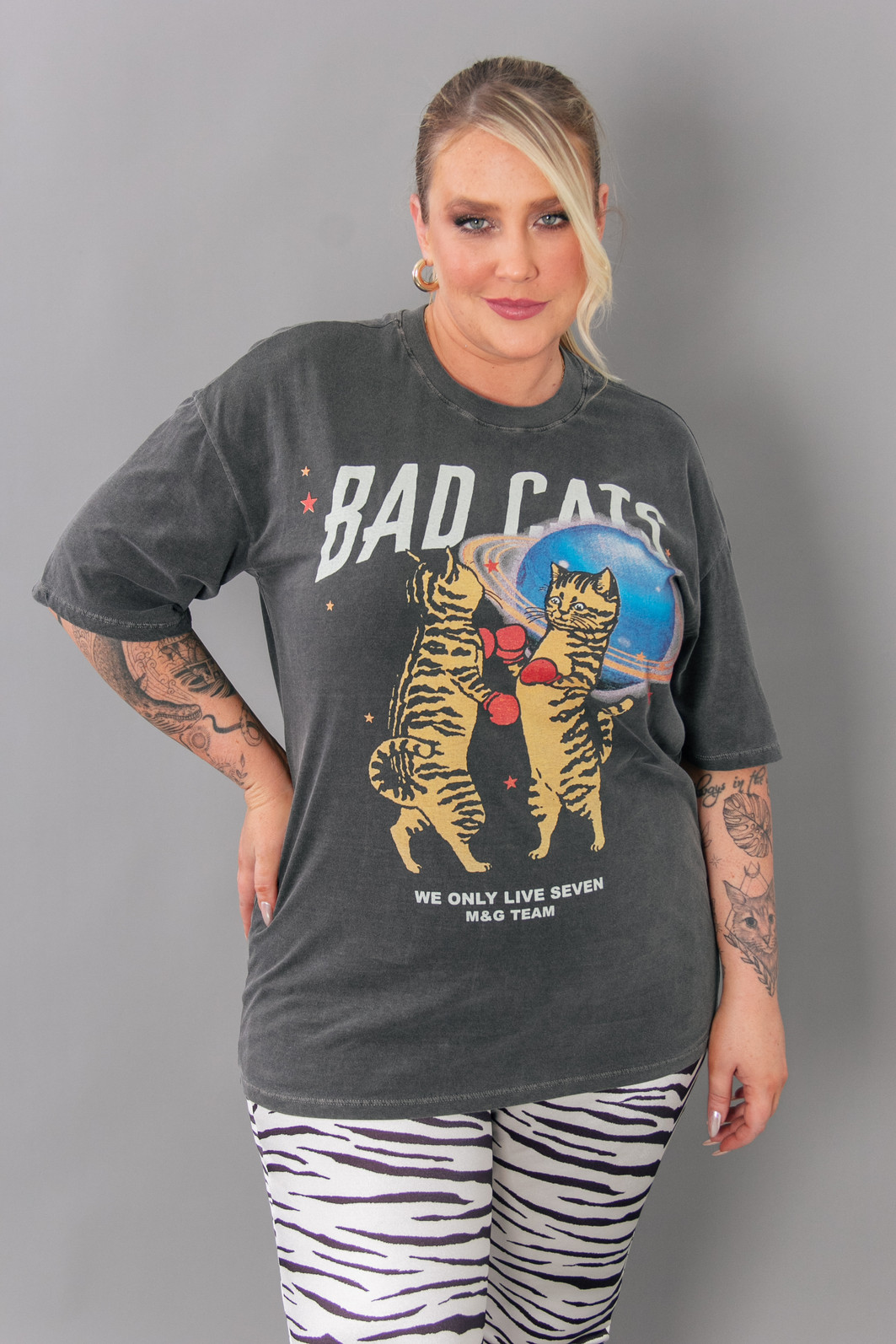 CAMISETA T-SHIRT VINTAGE CHUMBO BAD CATS CAMISETA T-SHIRT VINTAGE CHUMBO BAD CATS