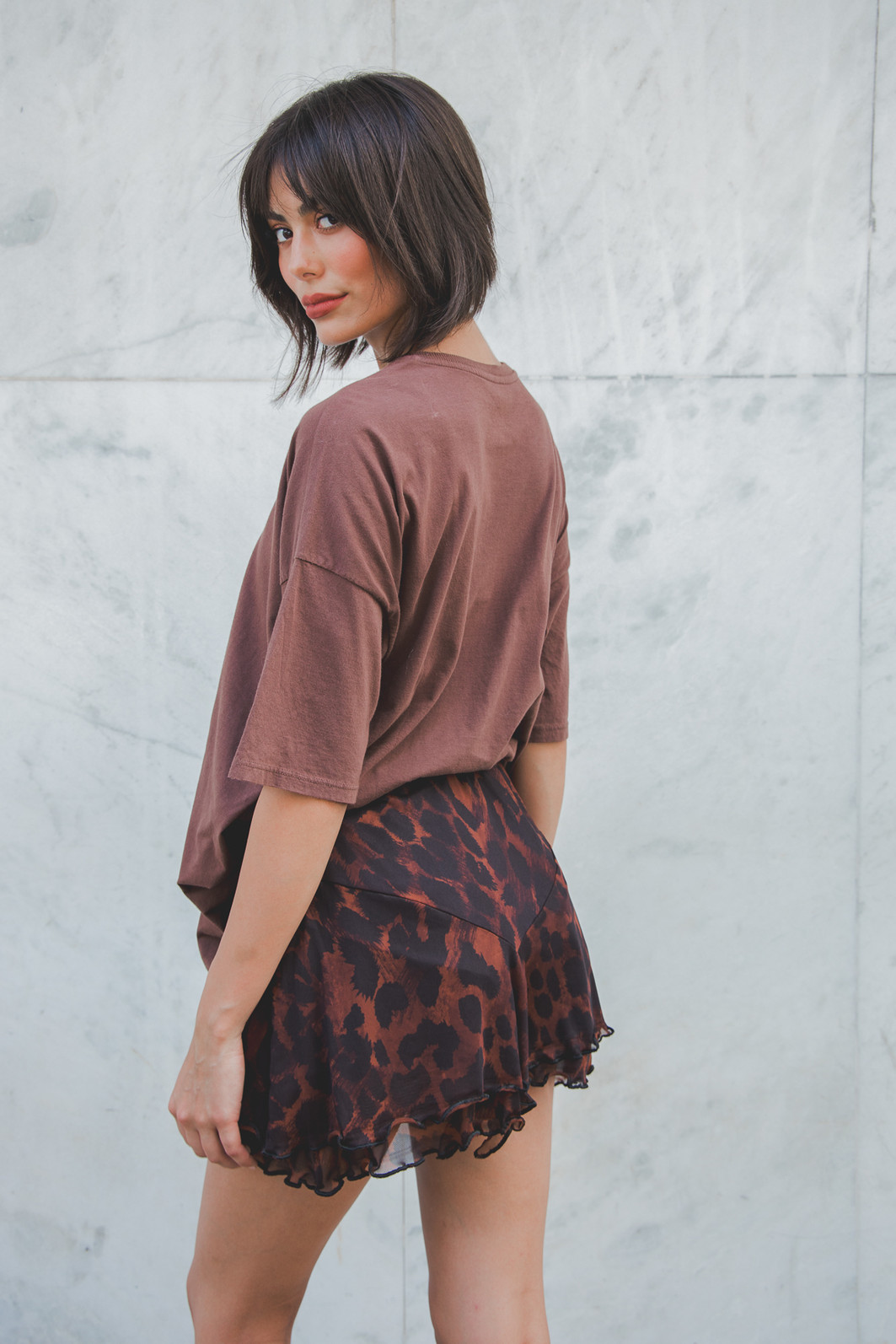 SHORT SAIA DE TULE ONCINHA