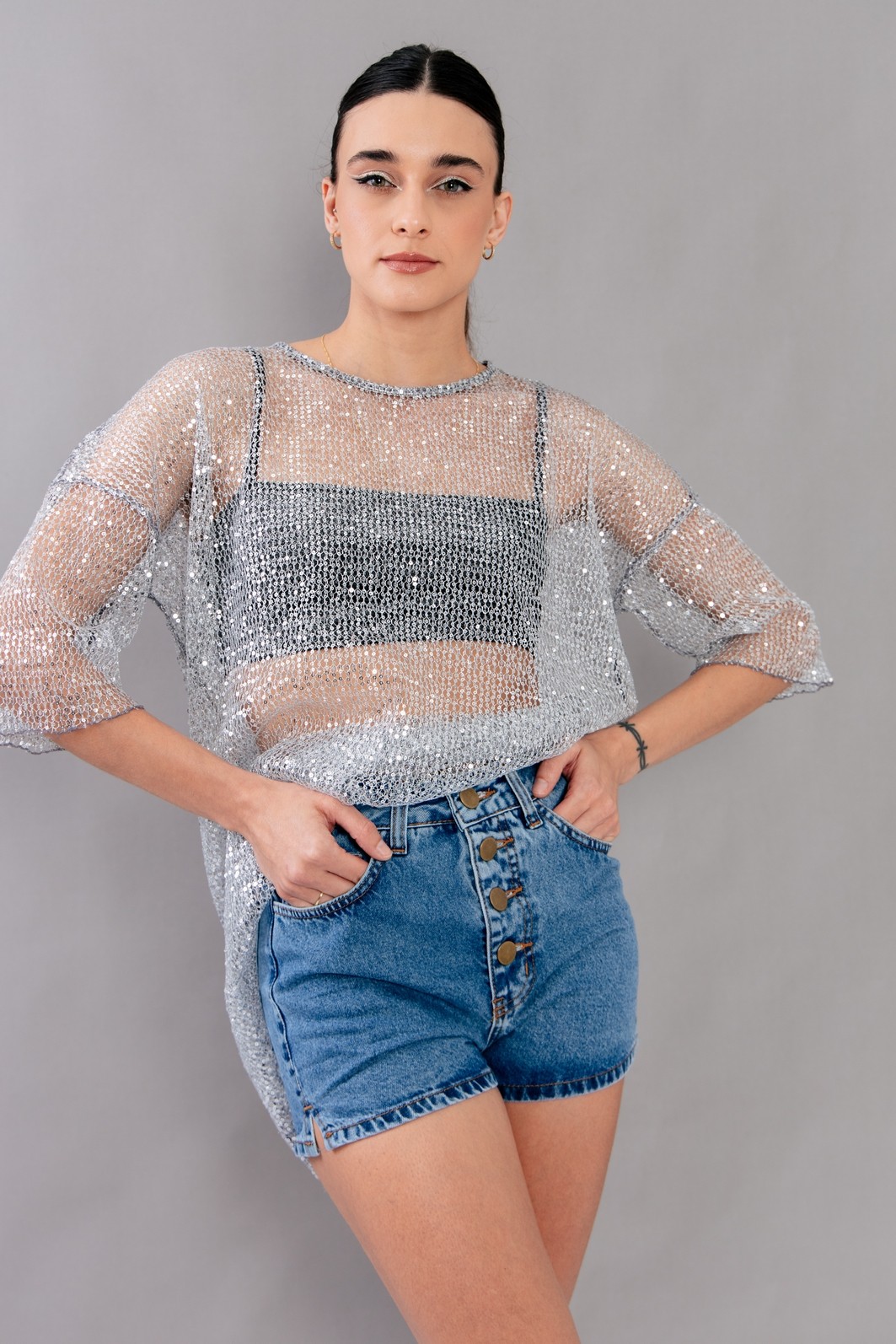 SHORT JEANS SUNNY COM BOTÕES SHORT JEANS SUNNY COM BOTÕES