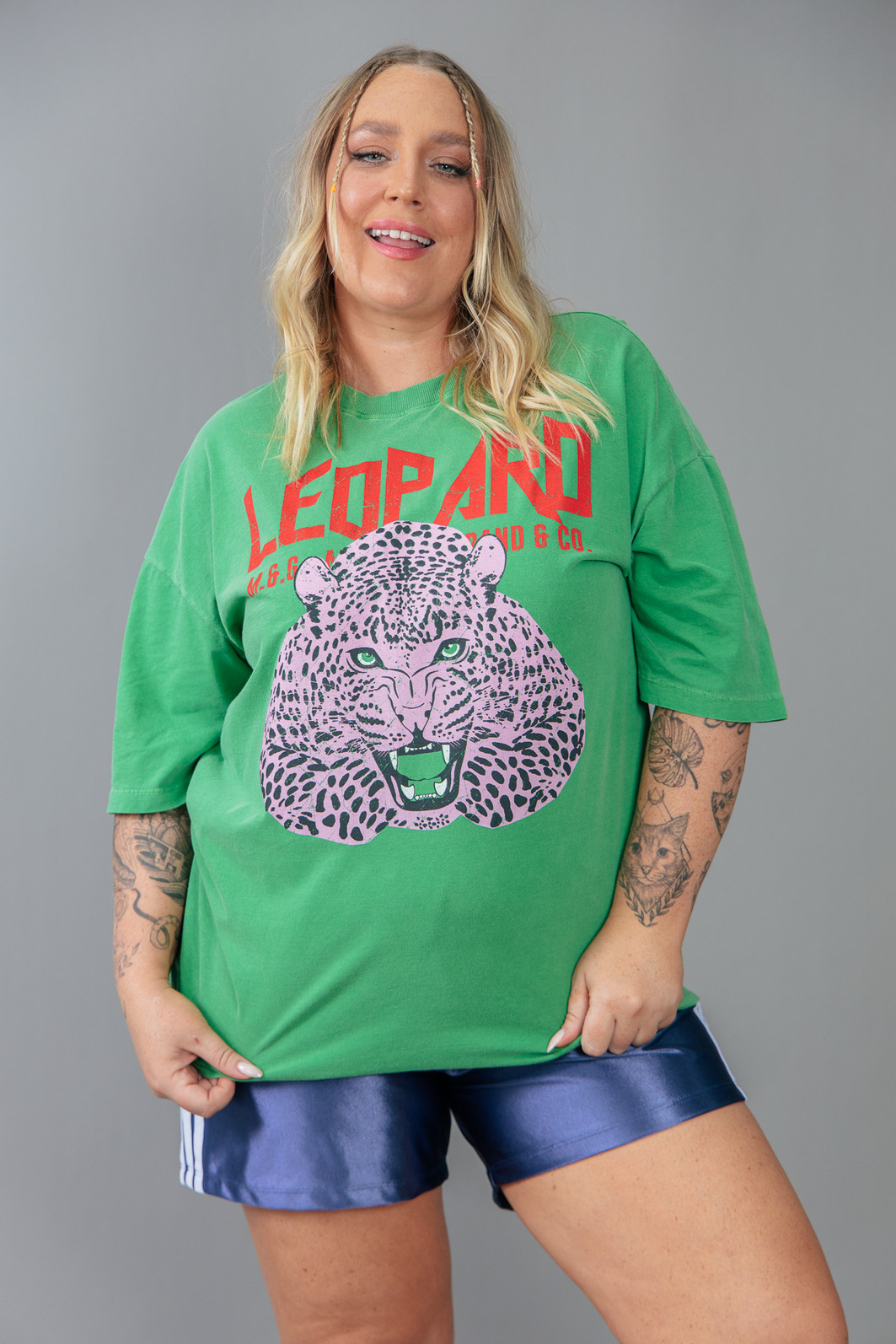 CAMISETA T-SHIRT VINTAGE VERDE LEOPARD CAMISETA T-SHIRT VINTAGE VERDE LEOPARD