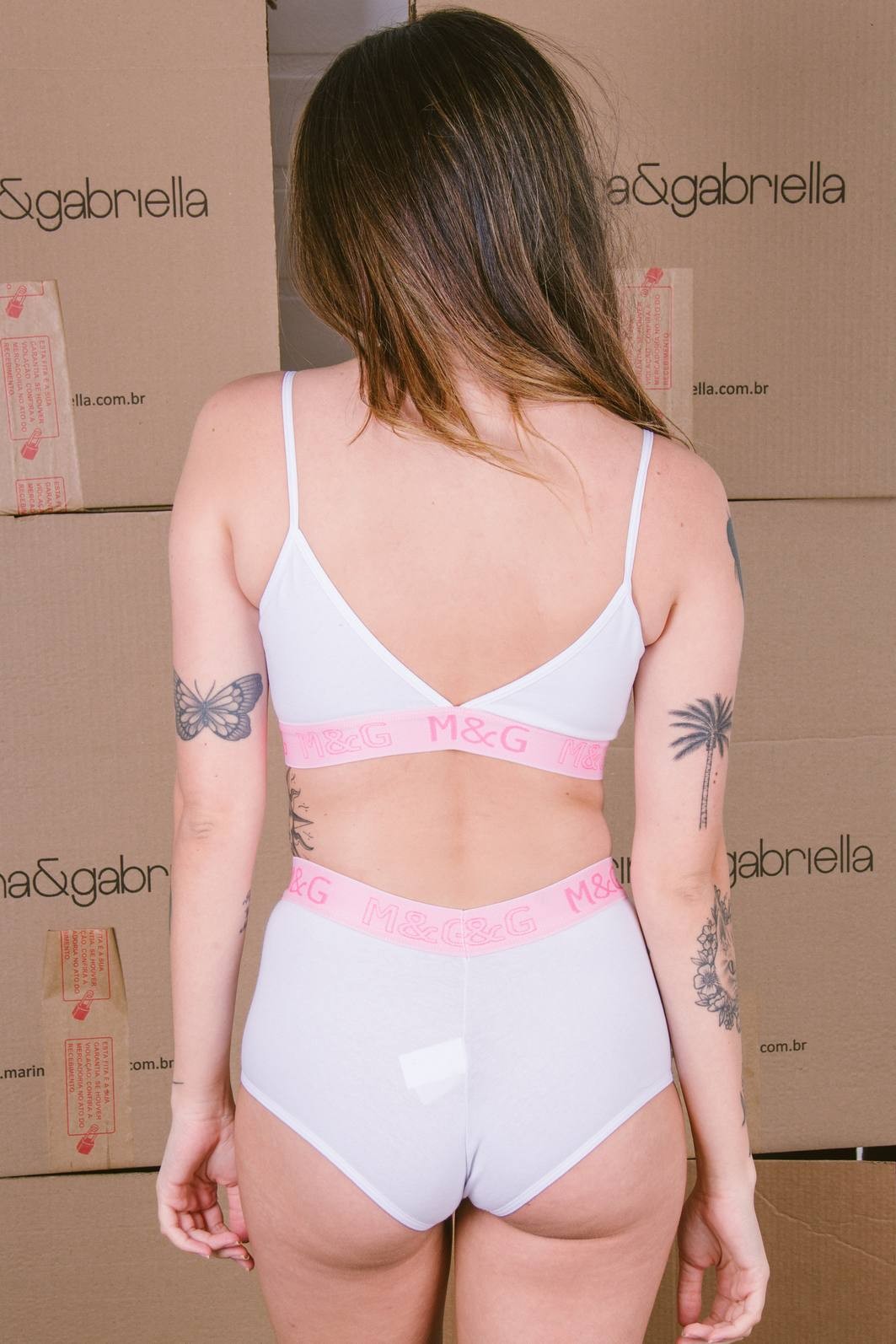 CALCINHA SHORT DE COTTON BRANCA