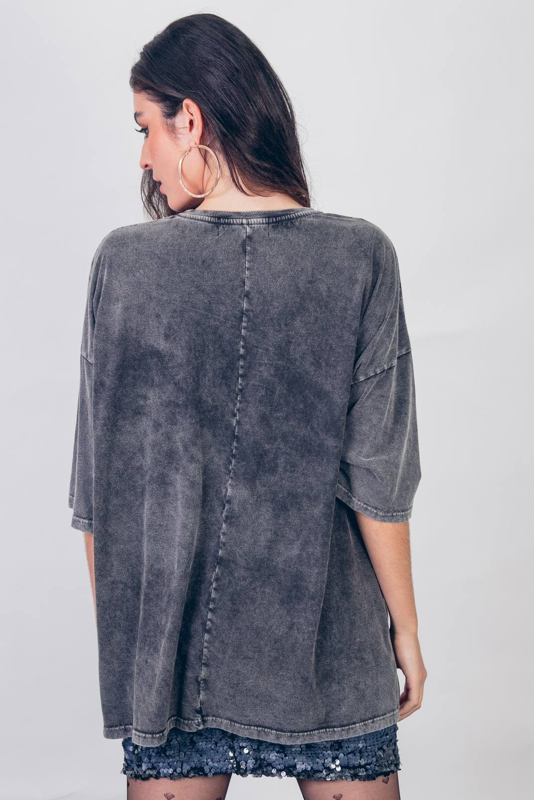 T-SHIRT OVERSIZED  PRETO MARMORIZADO BORN TO RIDE T-SHIRT OVERSIZED  PRETO MARMORIZADO BORN TO RIDE