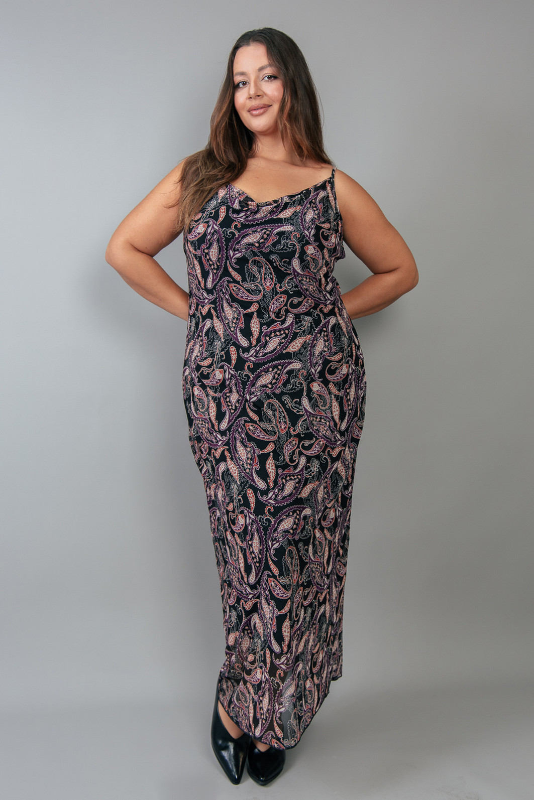 VESTIDO SLIP DRESS DE TULE ESTAMPADO GYPSY VESTIDO SLIP DRESS DE TULE ESTAMPADO GYPSY