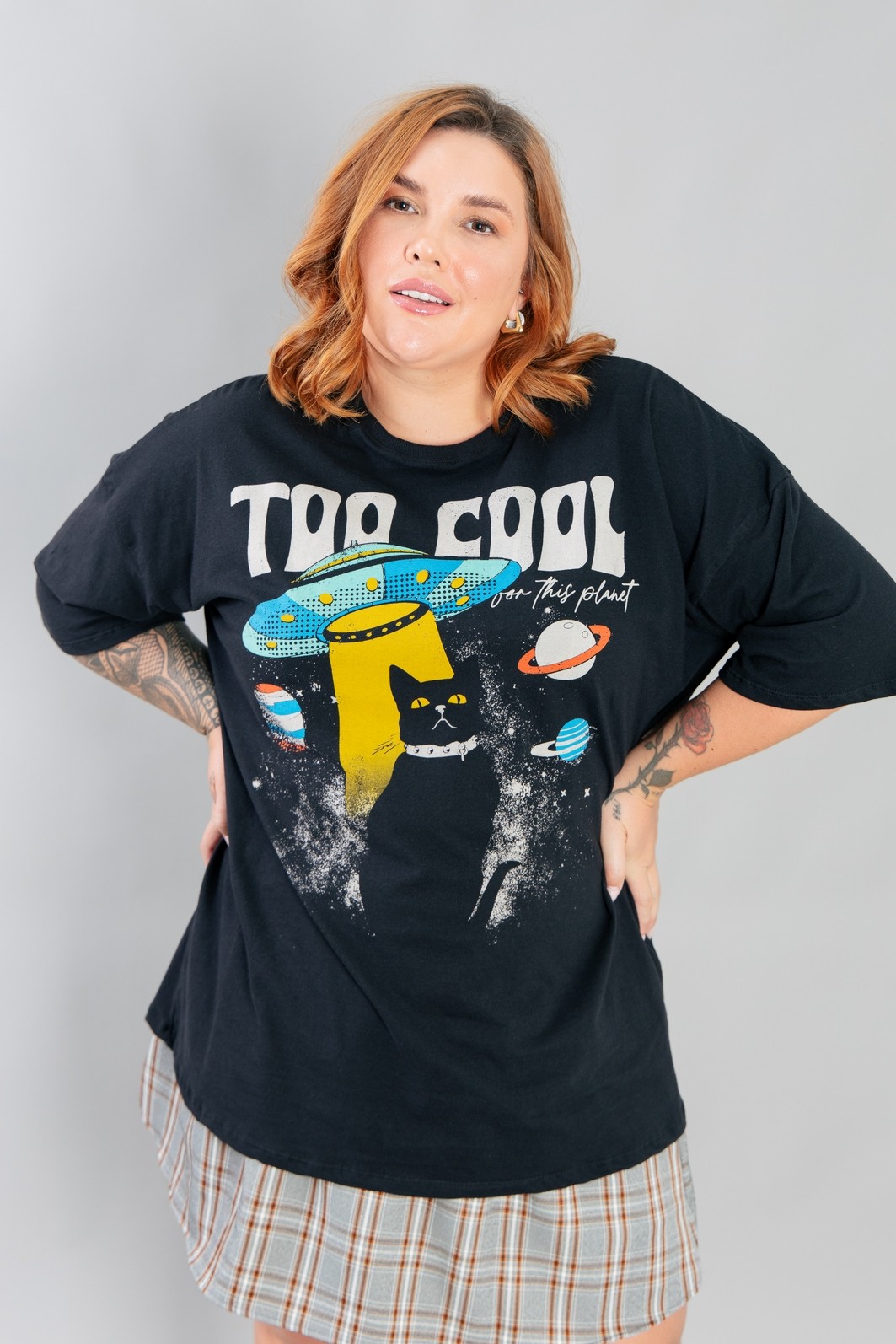 CAMISETA T-SHIRT OVERSIZED PRETA  TOO COOL CAMISETA T-SHIRT OVERSIZED PRETA  TOO COOL