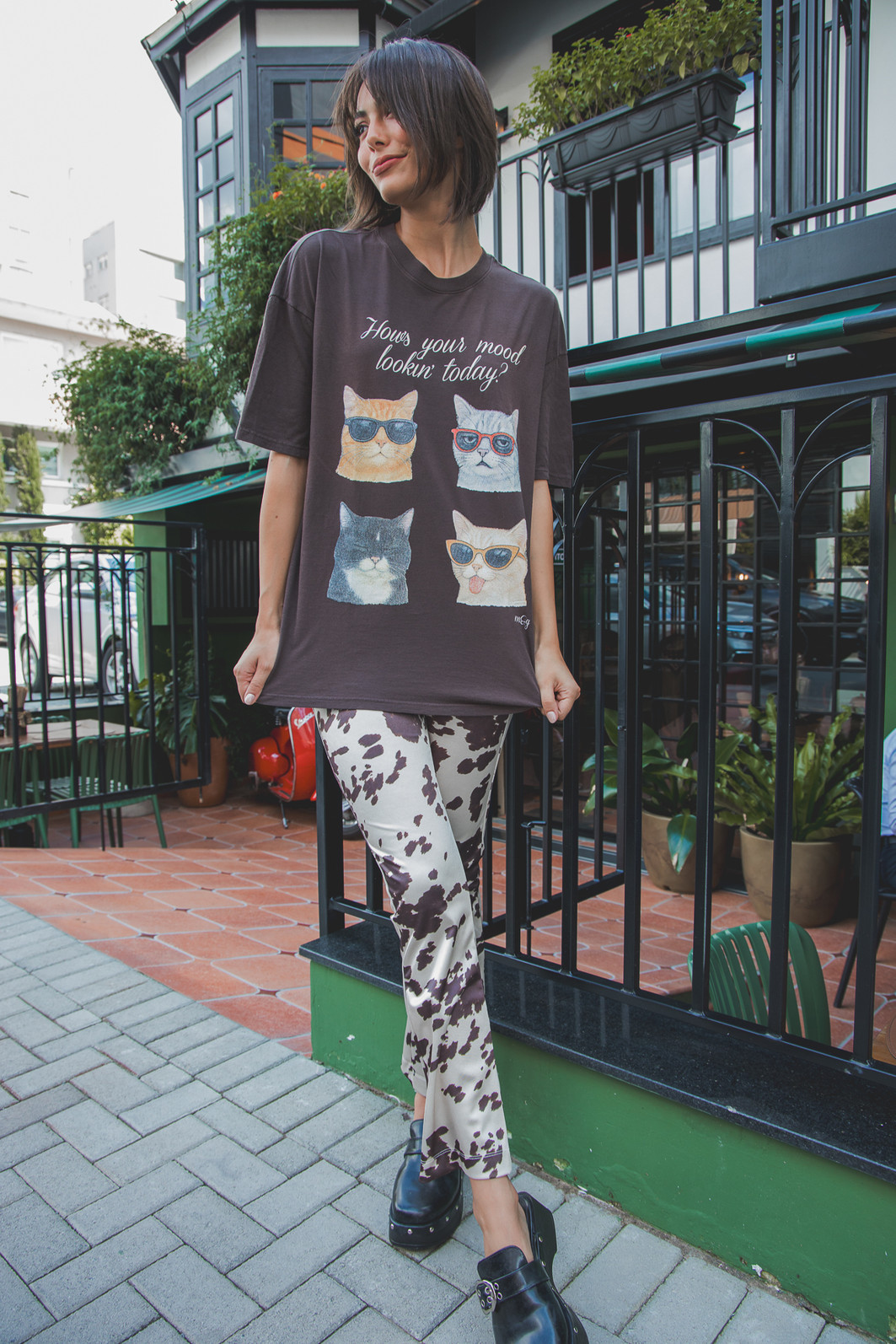 CAMISETA T-SHIRT VINTAGE MARROM MOOD