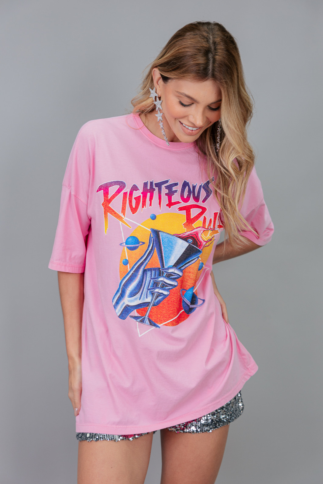 CAMISETA T-SHIRT OVERSIZED ROSA RULER CAMISETA T-SHIRT OVERSIZED ROSA RULER
